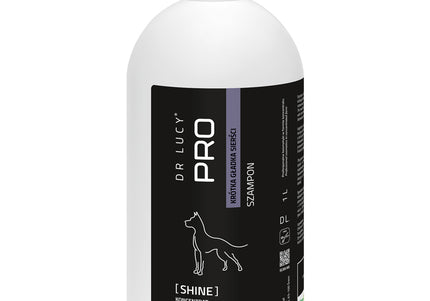Dr. Lucy PRO Shine Nourishing Moisturizing Shampoo 1L – Gentle Formula for Short Coats