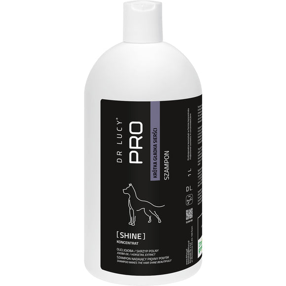 Dr. Lucy PRO Shine Nourishing Moisturizing Shampoo 1L – Gentle Formula for Short Coats