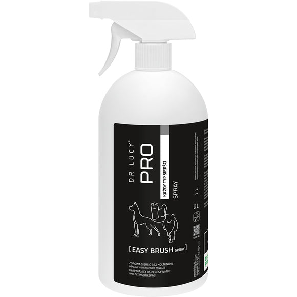 Dr. Lucy PRO Easy Brush Spray – Detangling Grooming Mist, 250ml, Smoothes and Softens Coats