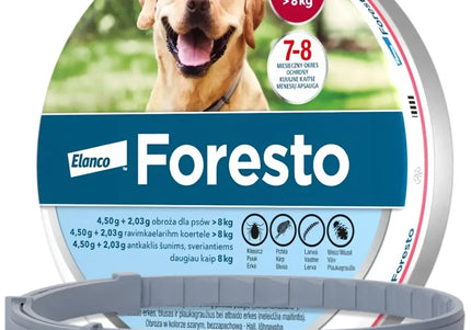 Bayer Foresto Anti-Flea and Tick Collar – Large Size, Long-Lasting Protection for Dogs Over 8kg