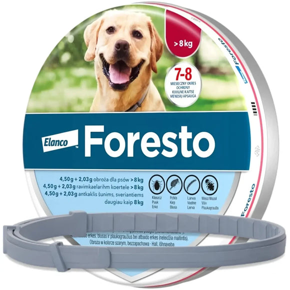 Bayer Foresto Anti-Flea and Tick Collar – Large Size, Long-Lasting Protection for Dogs Over 8kg