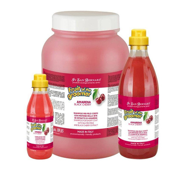 Iv San Bernard Fruit of the Groomer Black Cherry Shampoo – Short Hair Formula, Nourishing Scented Cleanser