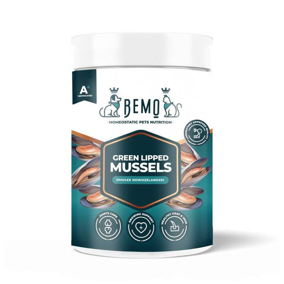 BEMO Green Lipped Mussels – New Zealand Mussel Dietary Supplement, 130g Natural Formula