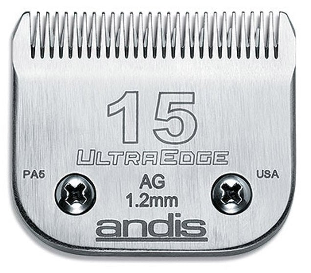 Andis UltraEdge No. 15 Clipper Blade – Precision 1.2mm Stainless Steel, Durable Edge