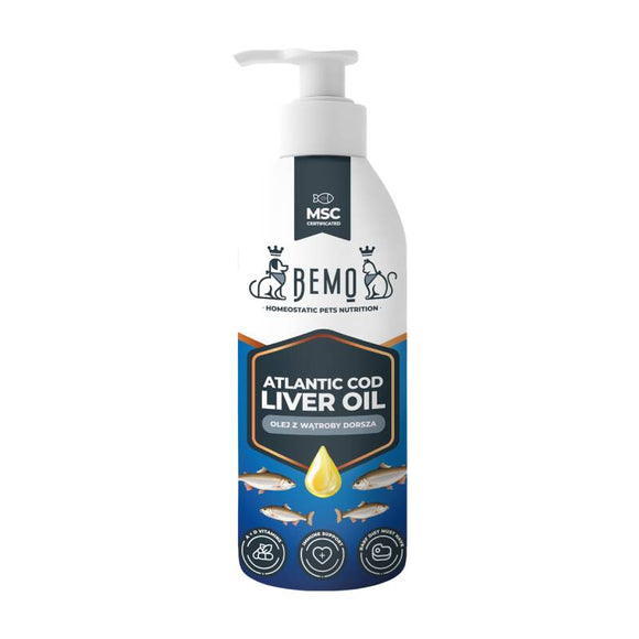 BEMO Atlantic Cod Liver Oil – Pure Nutritional Supplement, 250ml Bottle