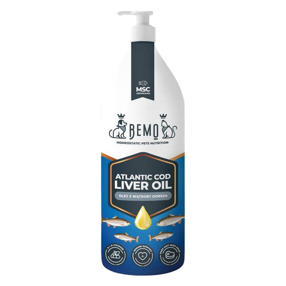 BEMO Atlantic Cod Liver Oil – Pure Nutritional Supplement, 250ml Bottle