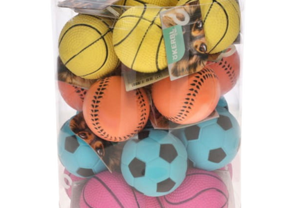 Kerbl Ball Neon Foam Rubber Ball – Lightweight 6cm, Bright Durable Play Toy