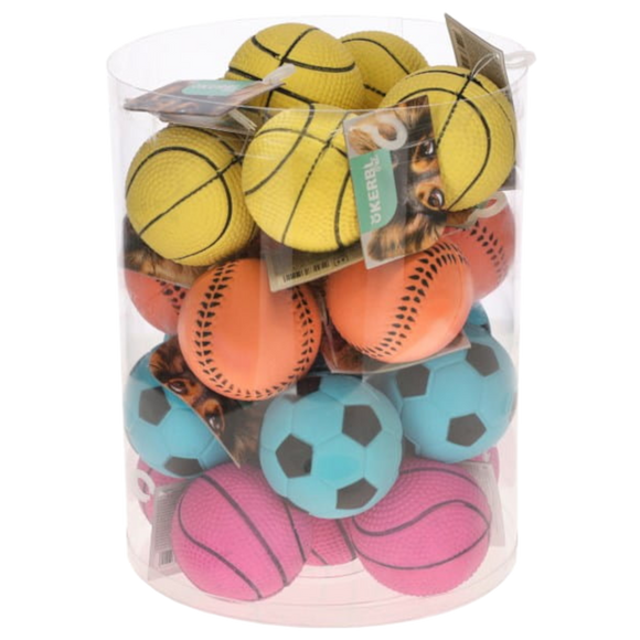 Kerbl Ball Neon Foam Rubber Ball – Lightweight 6cm, Bright Durable Play Toy