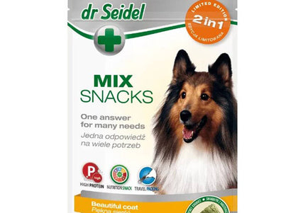 Dr Seidel MIX 2in1 Dog Treats – Fur Health and Fresh Breath Formula, 90g