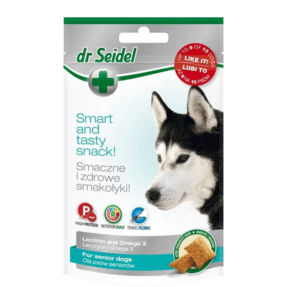 Dr. Seidel Senior Dog Treats – Soft Chews with Vital Nutrients, 90g Resealable Pack