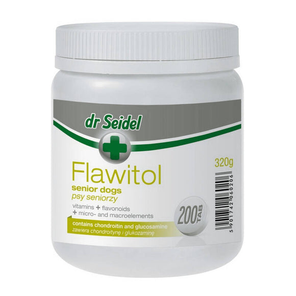 Dr Seidel Flawitol Senior Tablets – Advanced Nutritional Supplement, 200 Count, Supports Vitality in Aging Pets