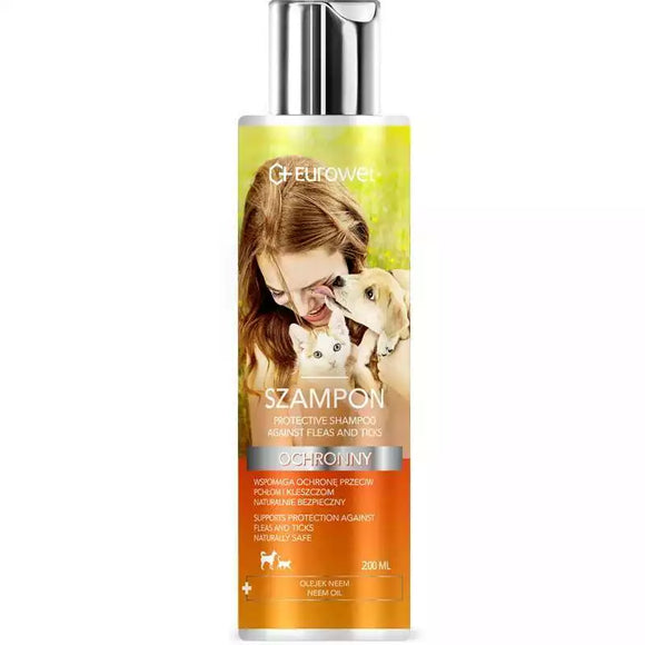 Eurowet Anti-Parasite Pet Shampoo – Fast-Acting Flea and Tick Formula, 200ml