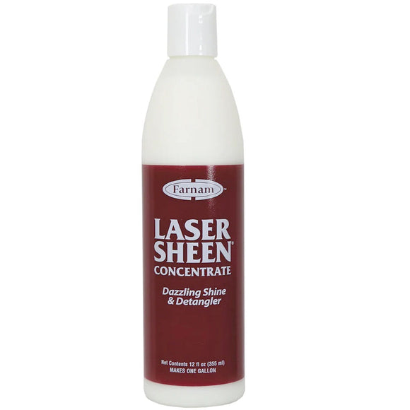 Farnam Laser Sheen Shine Concentrate – Mane and Tail Detangler, 355ml, High-Gloss Finish