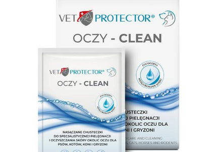 Vet Protector Eyes Clean Wipes – Gentle Skin Cleansing Pads, Specialized Eye Area Care, 20 Pack