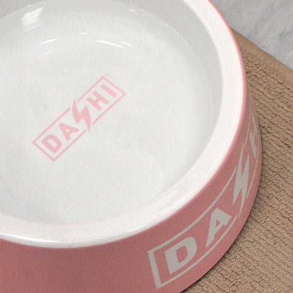 Dashi Pink Bamboo Bowl – Large Eco-Friendly Bamboo and Melamine Pet Dish, Pink