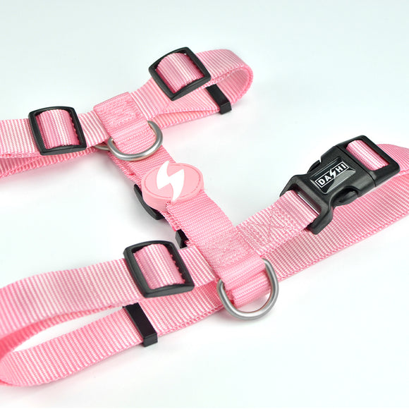 Dashi Solid Back Harness Baby Pink – Adjustable Lightweight Guard Harness, XS Size