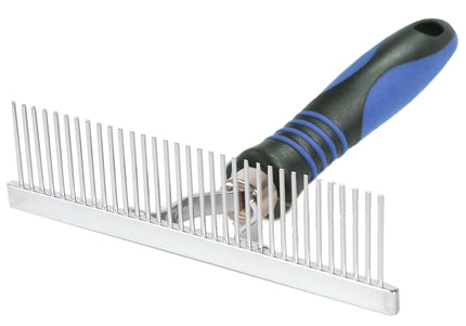 Show Tech Rake Comb Medium – 33 Metal Pins, Ergonomic Grooming Tool for Tangle Removal