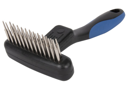 Show Tech Double Row Twist & Cling Rake 18cm – Pneumatic Rotating Pin Comb, Dual-Row Design