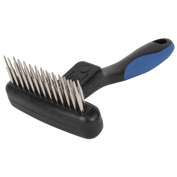 Show Tech Double Row Twist & Cling Rake 18cm – Pneumatic Rotating Pin Comb, Dual-Row Design