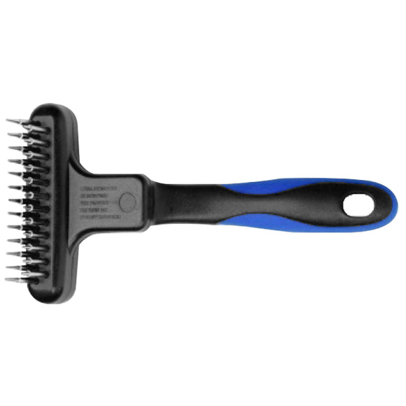 Show Tech Double Row Twist & Cling Rake 18cm – Pneumatic Rotating Pin Comb, Dual-Row Design