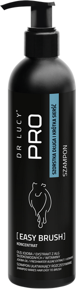 Dr. Lucy Pro Easy Brush N Detangling Shampoo – 250ml, Gentle Formula for All Coat Types
