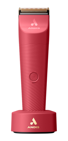 Andis Vida Cordless Clipper – Adjustable Gold Blade, USB-C Charging, Raspberry Finish