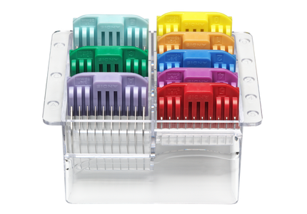 Andis Stainless Steel Attachment Comb Set – 8-Piece Kit with Storage Case, Fits Vida and Pulse Li 5 Razors