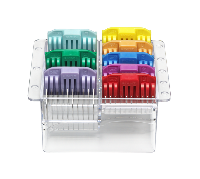 Andis Stainless Steel Attachment Comb Set – 8-Piece Kit with Storage Case, Fits Vida and Pulse Li 5 Razors