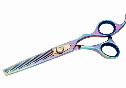 Geib Kiss Gold Rainbow Thinning Shears – 6.5 Inch, 42-Tooth Precision Blade, Ergonomic Design
