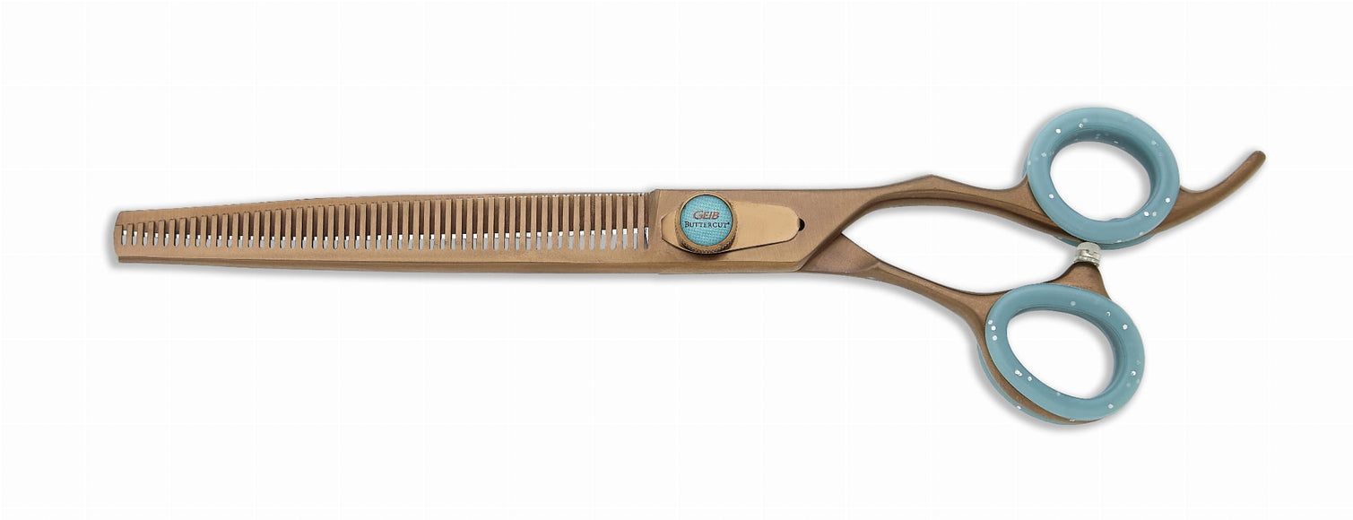 Geib Entree Gold Thinning Shears – Single-Sided 7.5in, 50 Teeth, Precision Finish