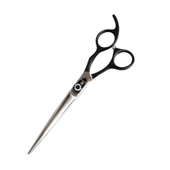 Jargem 7.5 Inch Straight Grooming Scissors – Black Handle, Precision Cutting