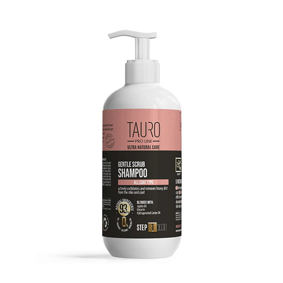Tauro Pro Line Ultra Natural Care Gentle Scrub Shampoo – Deeply Cleansing Exfoliating Formula, 400ml