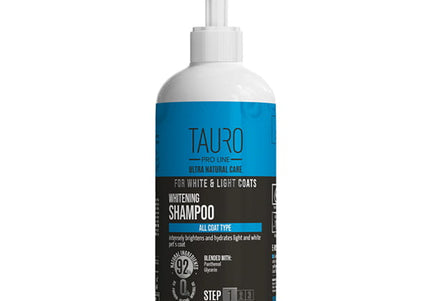 Tauro Pro Line Ultra Natural Whitening Shampoo – Brightening Formula for White and Light Coats, 400ml