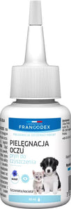 Francodex Gentle Eye Wash – Mild Cleansing Solution, 60ml, Safe for Young Pets