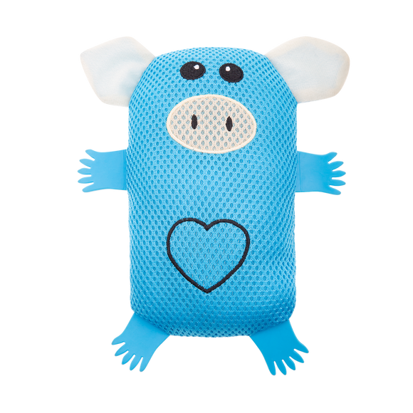 RecoFun Chubby Blue Plush Toy – Soft Animal Stuffed Squeaker, Durable Playtime Fun