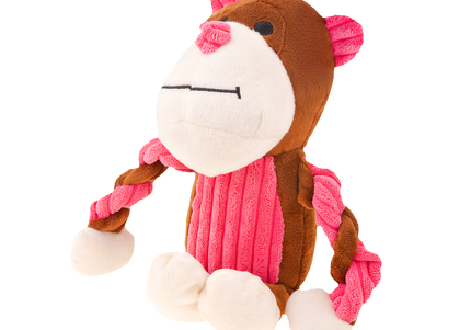 RecoFun Fluffy Orangutan Toy – Soft Animal Mascot with Built-In Squeaker
