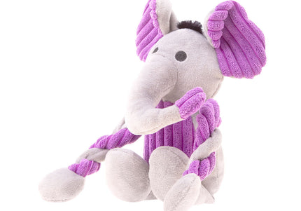 RecoFun Fluffy Ella Elephant Mascot Toy – Soft Plush Animal with Squeaker Sound