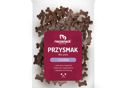 Recosnack Rabbit Dog Treats – Natural Protein-Rich Chews, 100g Resealable Pack