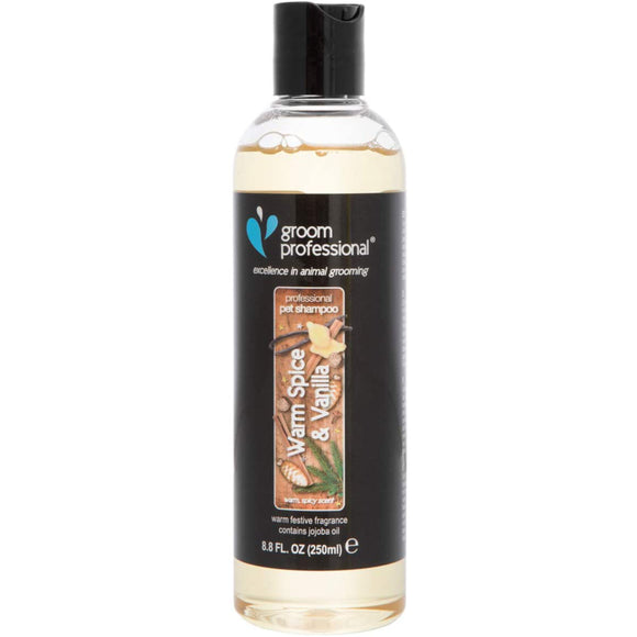 Groom Professional Warm Spice & Vanilla Shampoo 250ml – Nourishing Formula with Spicy Vanilla Scent