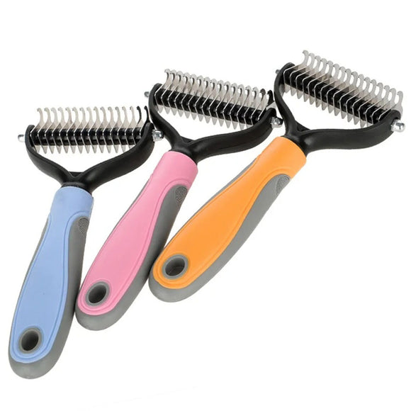 Easy Trimm Double-Sided Hook Trimmer – 16 Stainless Hooks, 3.5mm Spacing, Efficient Dematting Tool