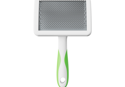 Andis Soft-Tooth Slicker Brush Large – Gentle Detangling Poodle Brush with Flexible Bristles