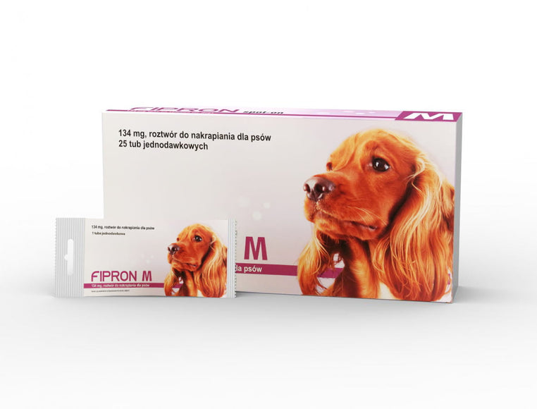 Fipron M Flea and Tick Drops – 134mg Solution, 1.34ml, Medium Dog Protection