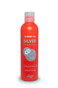 Nogga Classic Line Silver Shampoo – Color-Intensifying Formula for White, Black, and Gray Coats, 250ml