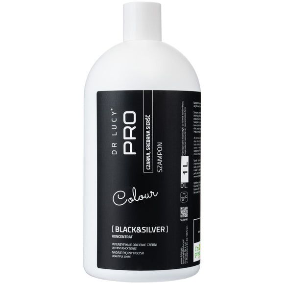 Dr. Lucy Pro Black & Silver Shampoo – Color-Enhancing Formula for Dark and Silver Coats, 1L