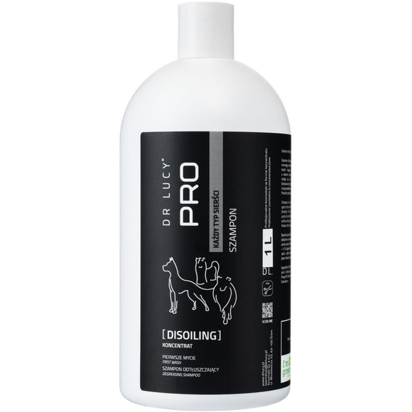 Dr. Lucy Pro Disoiling Degreasing Shampoo – Deep-Cleaning Formula, Suitable for All Coat Types, 1L