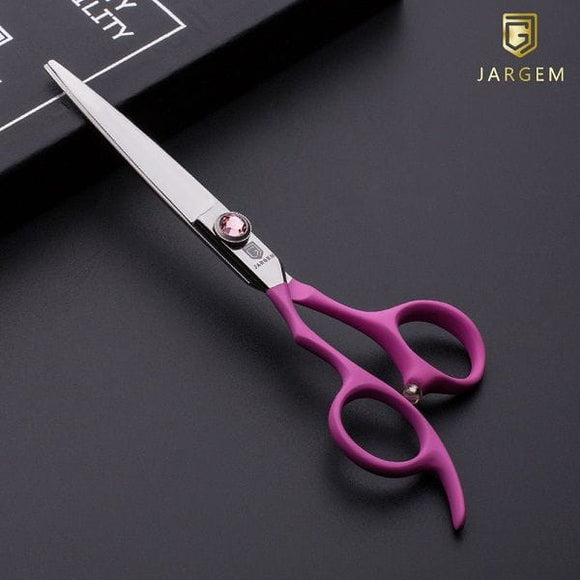 Jargem 6 Inch Left-Handed Straight Grooming Scissors – Precision Stainless Steel Blades