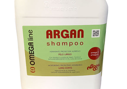 Nogga Omega Line Argan Shampoo – Nourishing Long Hair Formula with Argan Oil, 5L
