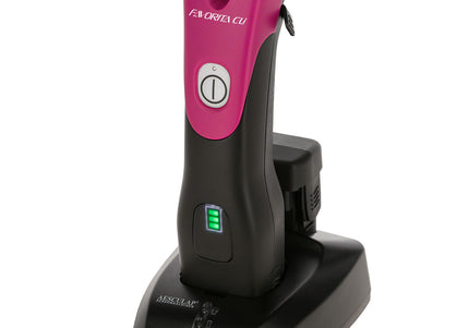 Aesculap Favorita CLi Telemagenta Cordless Hair Clipper – Robust Dual-Battery Design with 1.8mm Blade, Pink