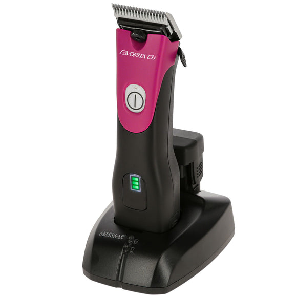 Aesculap Favorita CLi Telemagenta Cordless Hair Clipper – Robust Dual-Battery Design with 1.8mm Blade, Pink