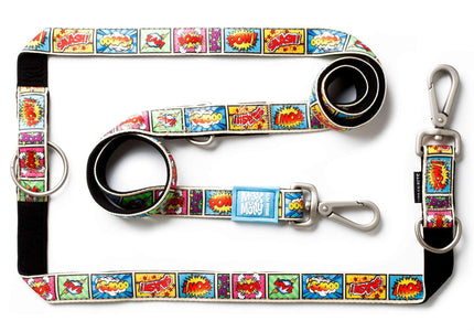 Max&Molly Multi-Leash Comic – Adjustable 200cm Dog Leash with Fun Pattern, Medium Size